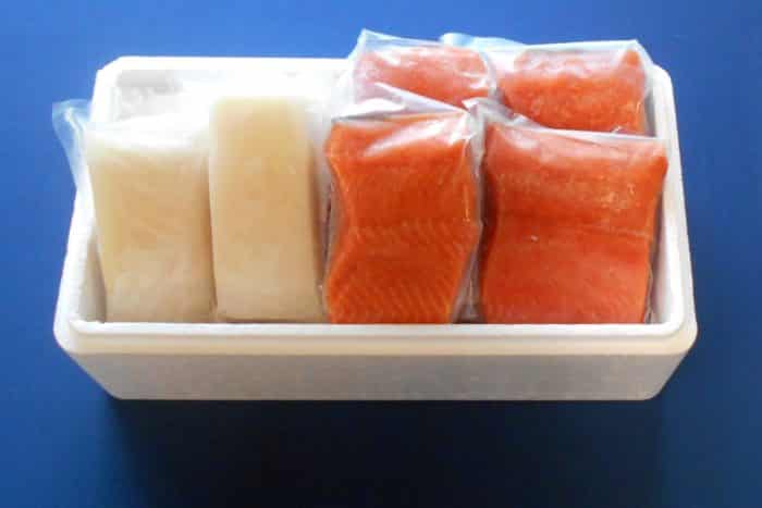 Fresh Wild Alaskan Coho Salmon and Halibut Combo - Boxed